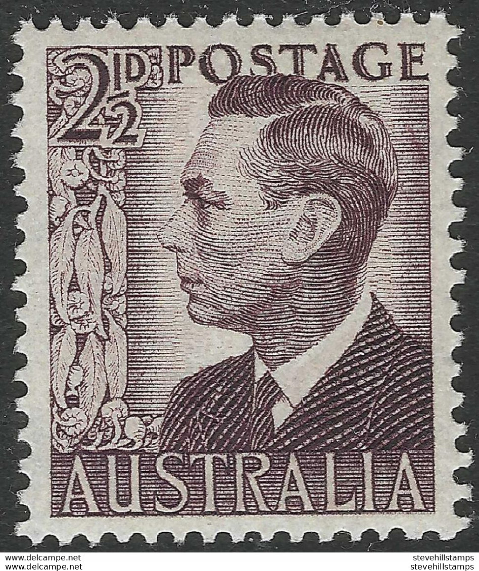 Australia. 1950 KGVI. 2½d Brown MNH. SG 237c - Neufs