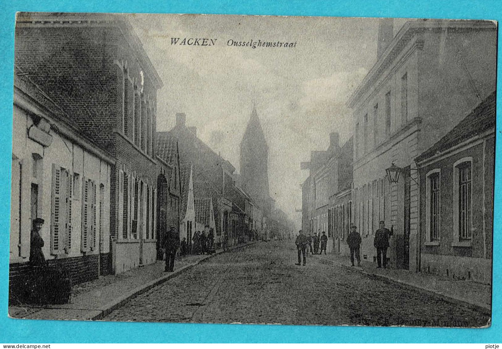 * Wakken - Wacken (Dentergem - West Vlaanderen) * Ousselghemstraat, Rue De Oeselgem, Animée, Unique, Zeldzaam, TOP - Dentergem