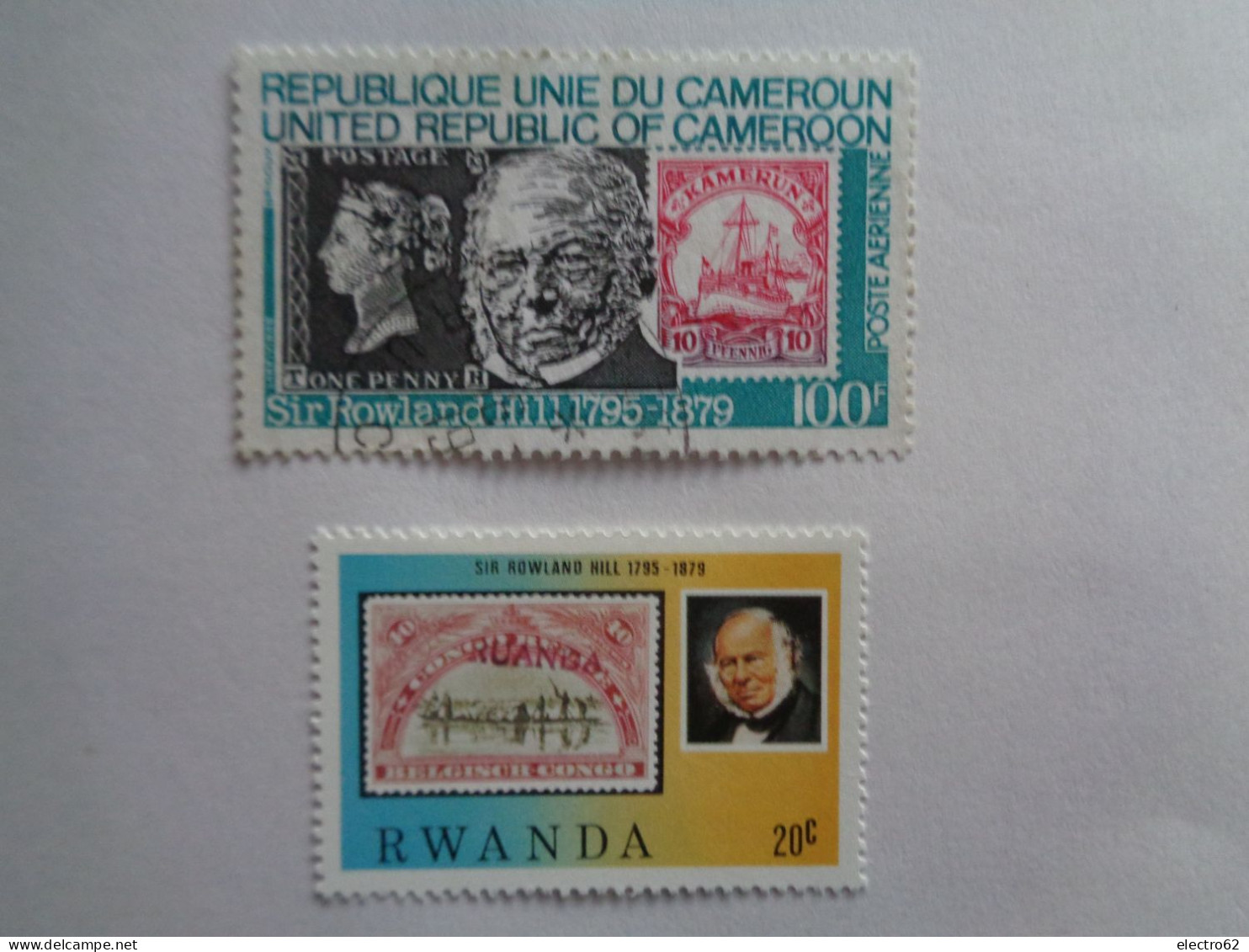 Cameroun Rwanda Ruanda Rowland Hill Poste Timbre Penny Black Cameroon - Rowland Hill