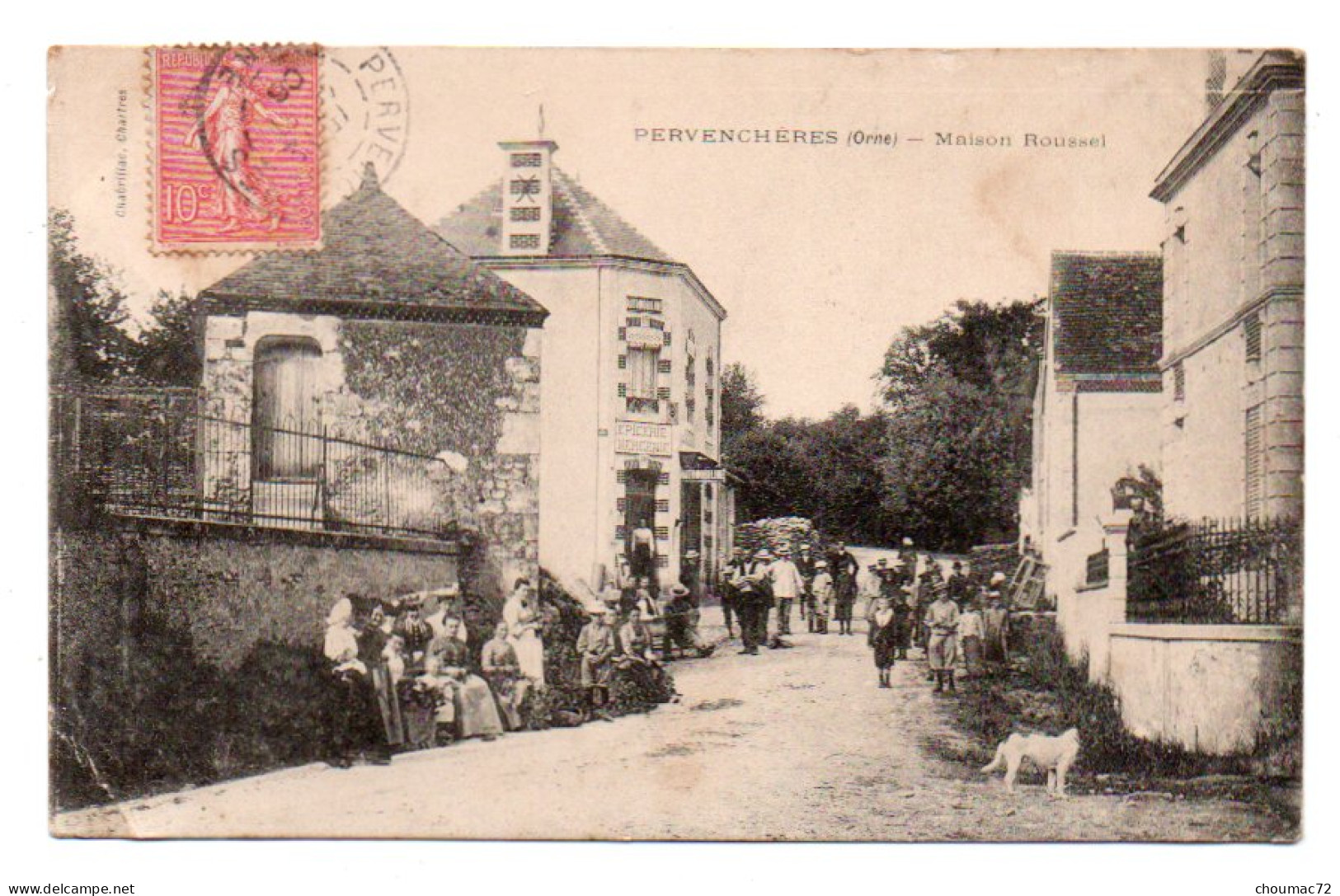 (61) 1034, Pervenchères, Chabrillac, Maison Roussel, Epicerie, état - Pervencheres