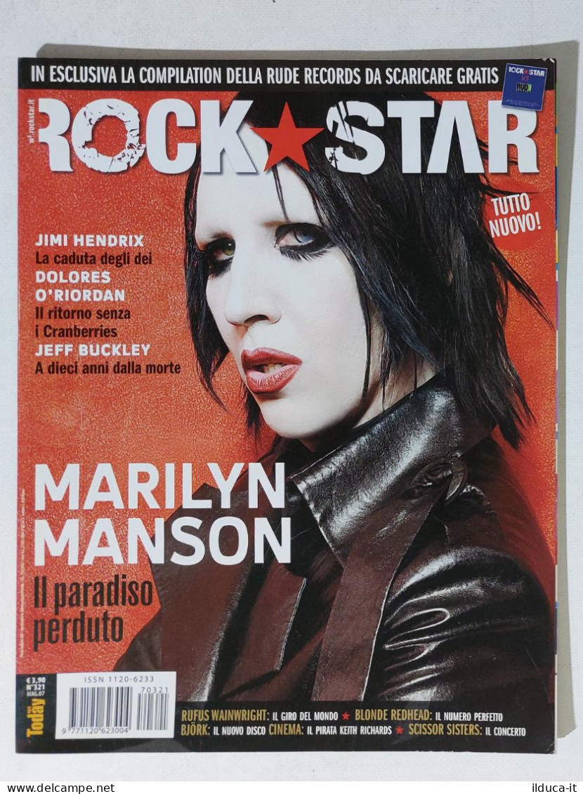 40024 Rockstar 2007 N. 321 - Marilyn Manson /Jimi Hendrix / Dolores O'Riordan - Musique