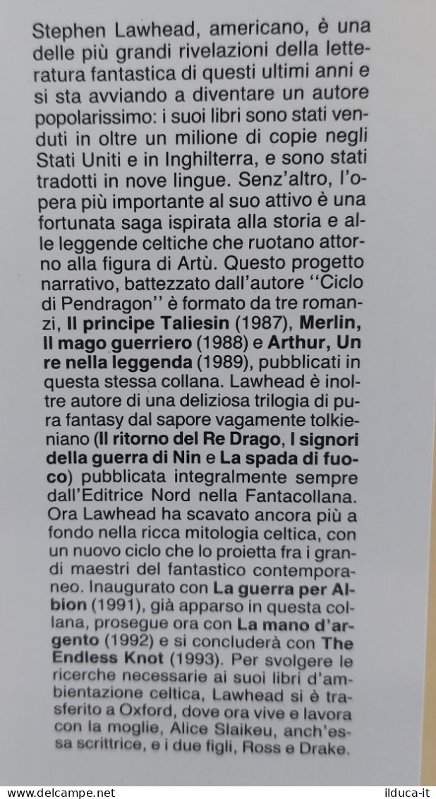 38937 V Stephen R. Lawhead - La Manmo D'argento - Editrice Nord 1994 - Classici