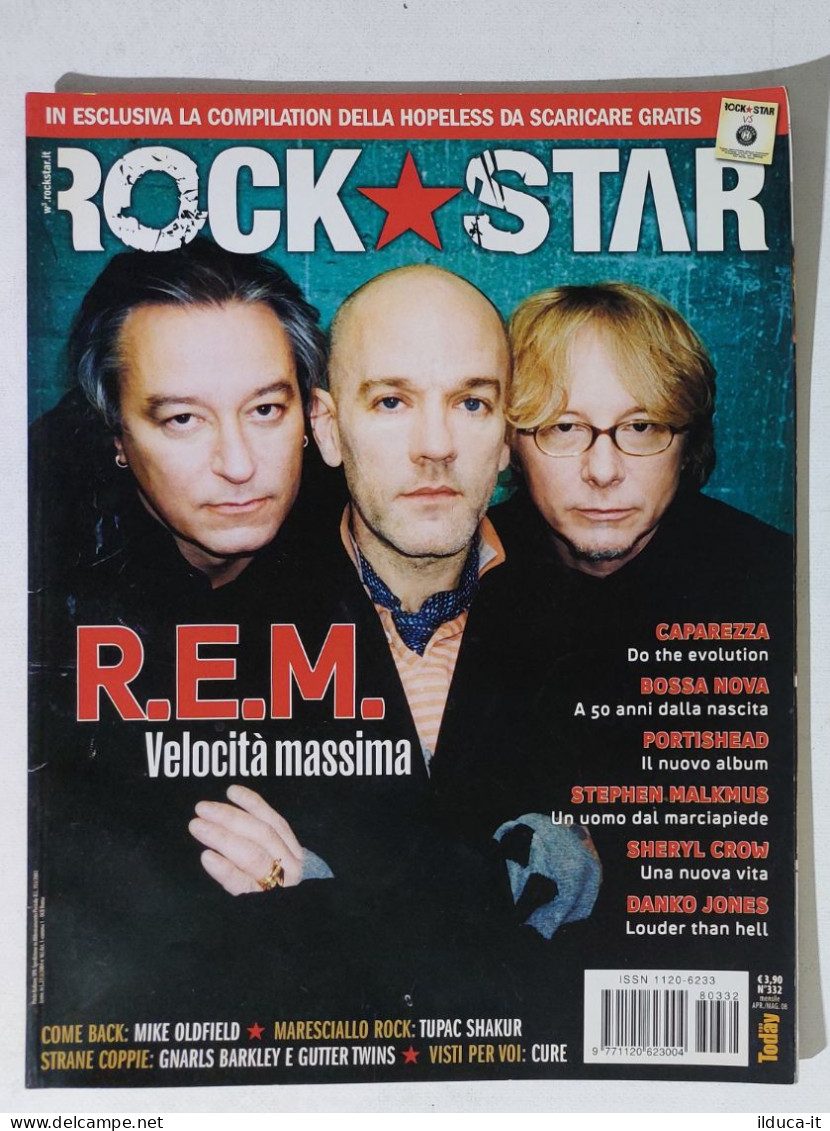 43808 Rockstar 2008 N. 332 - REM / Caparezza / Danko Jones / Cure - Musica