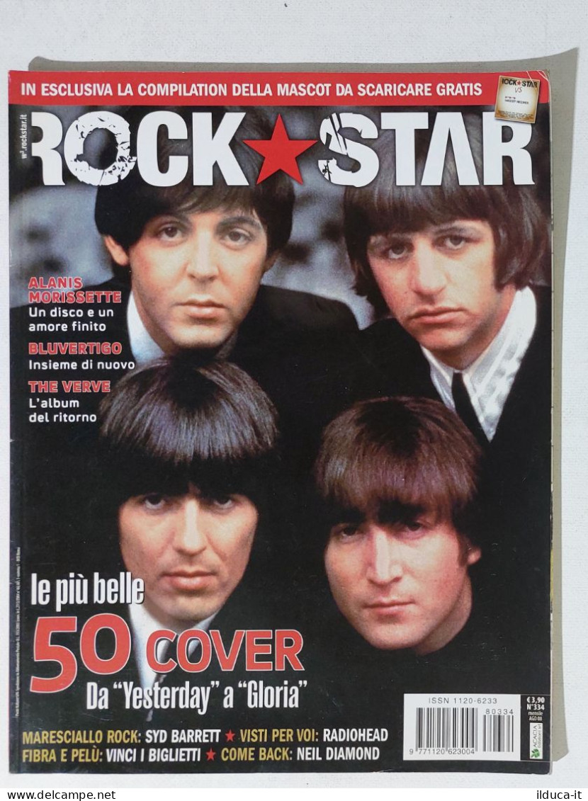 43811 Rockstar 2008 N. 334 - 50 Cover Beatles / Bluvertigo / The Verve - Música