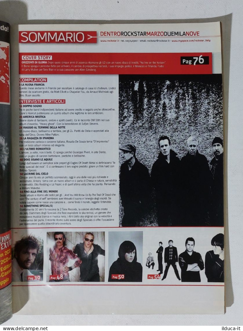 43819 Rockstar 2009 N. 341 - U2 / I 25 Poeti Del Rock / White Lies / The Cramps - Música