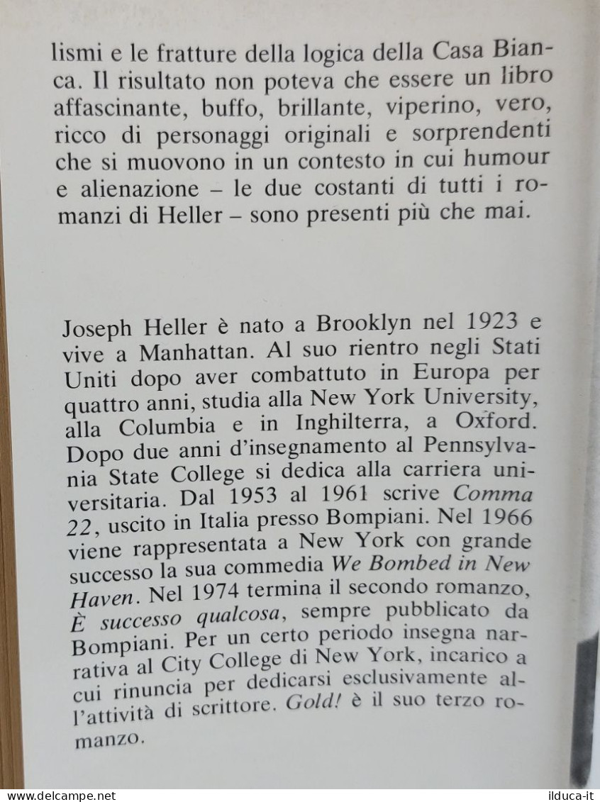 38973 V Joseph Heller - Gold - Bompiani 1980 (I Edizione) - Classici