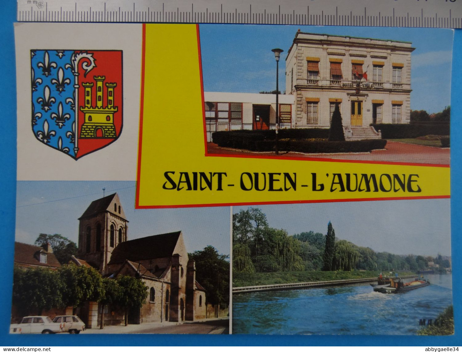 CPA De SAINT-OUEN-L'AUMONE (Val D'Oise) L'hôtel De Ville - L'Eglise - L'Oise Multivues Editions MAGE - Saint-Ouen-l'Aumône