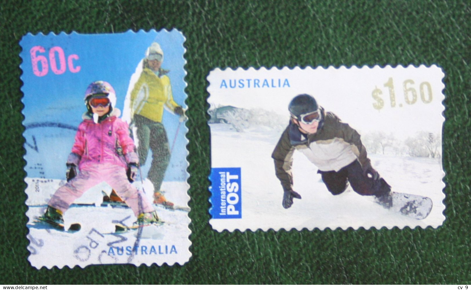 Winter Sports Skiing Snowboarding Self-adhesive 2011 Mi 3601-3602 Used Gebruikt Oblitere Australia Australien Australie - Used Stamps