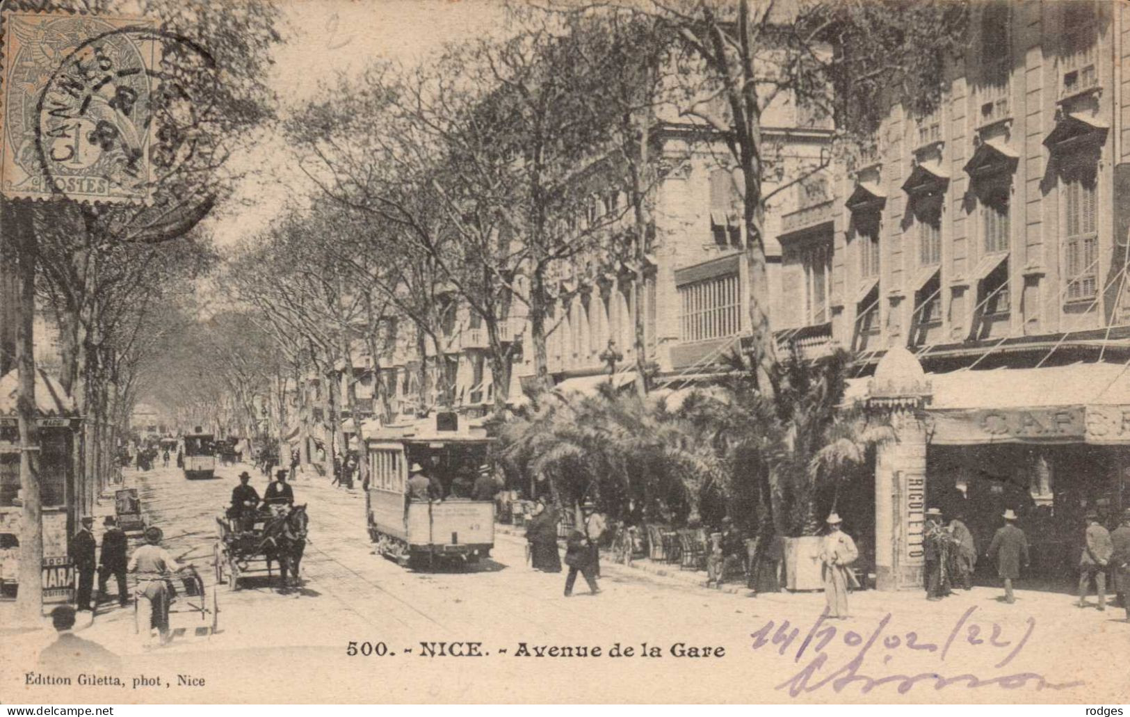 06 , Cpa  NICE , 500 , Avenue De La Gare  (32667.MS1)) - Schienenverkehr - Bahnhof