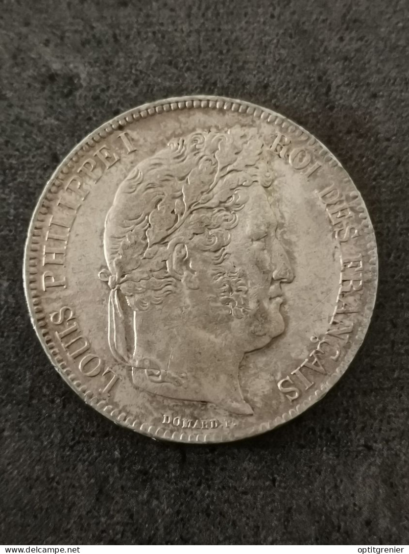 5 FRANCS ARGENT LOUIS PHILIPPE I 1832 A PARIS DOMARD 2è RETOUCHE / SILVER - 5 Francs