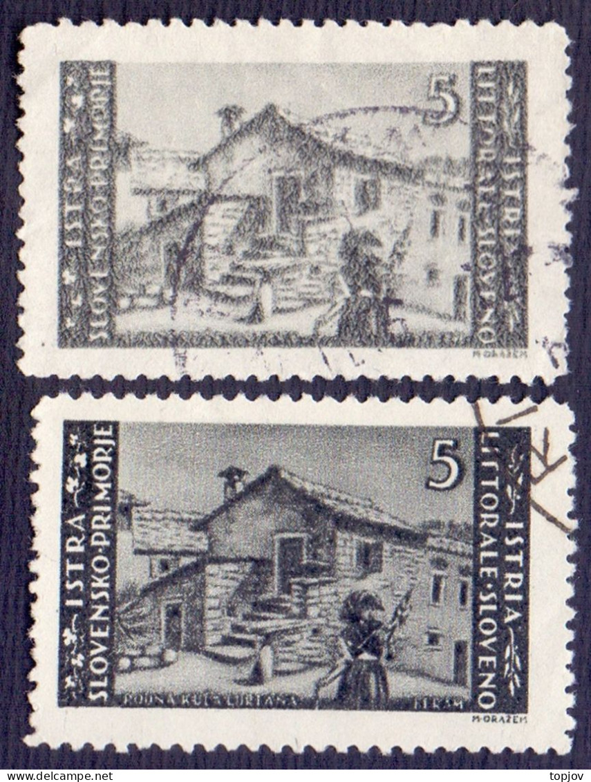 LITORALE - SLOVENIA - ITALIA - Sas. 57  PARTIAL PRINTING - Used - 1946 - Used