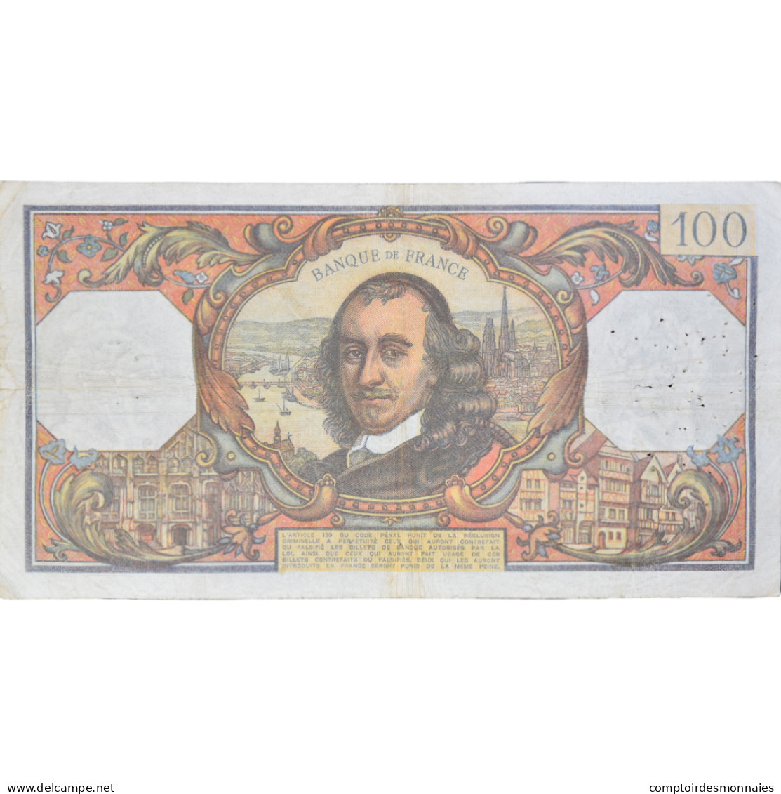 France, 100 Francs, Corneille, 1973, W.71399360, TB+, Fayette:65.42, KM:149d - 100 F 1964-1979 ''Corneille''