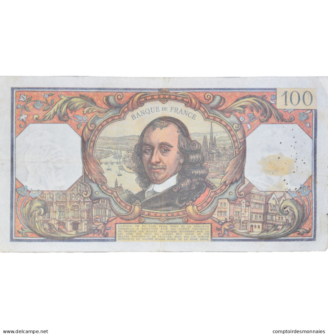 France, 100 Francs, Corneille, 1973, E.68398096, TB, Fayette:65.41, KM:149d - 100 F 1964-1979 ''Corneille''