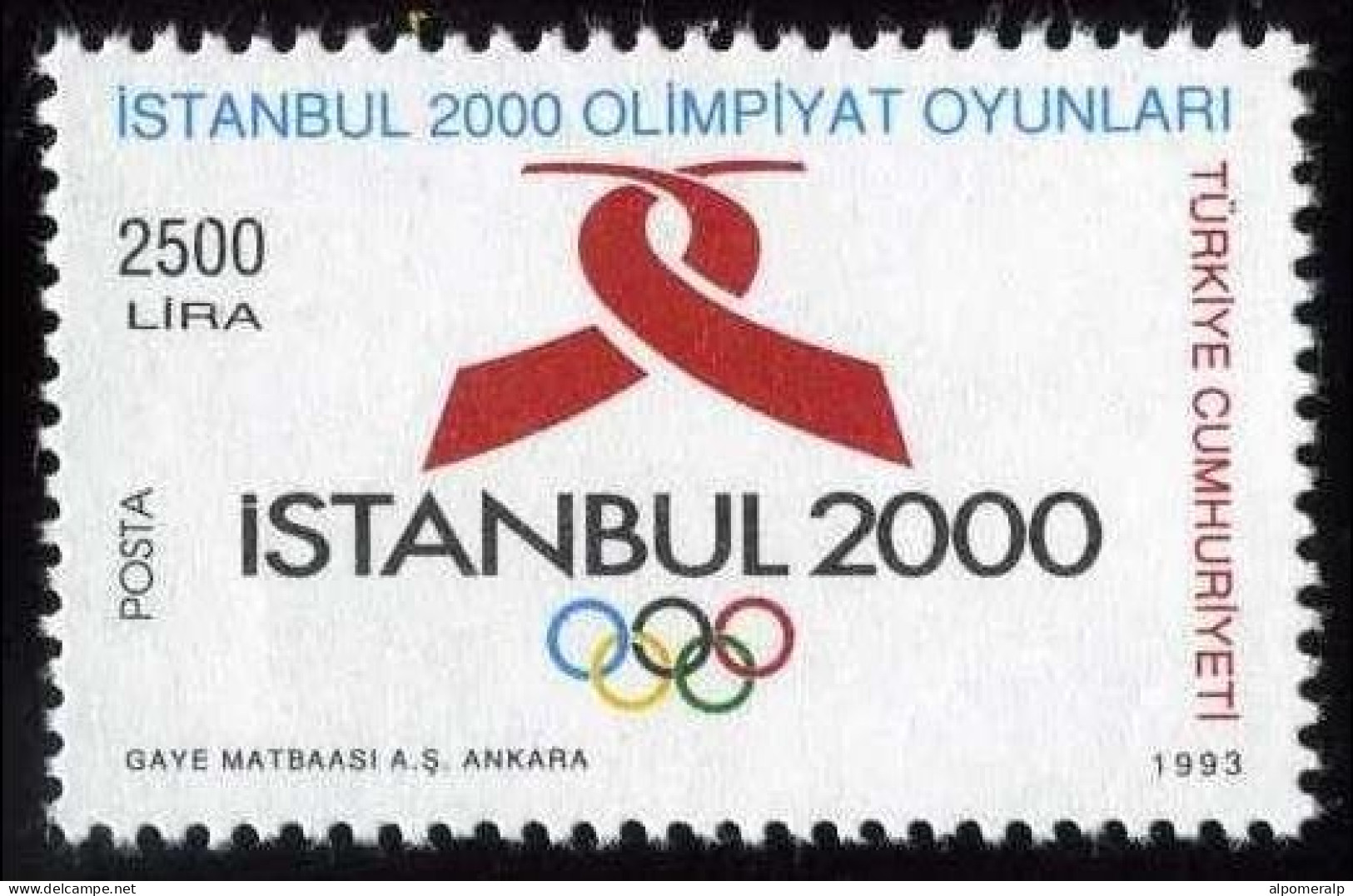Türkiye 1993 Mi 2999 MNH Olympic Games Emblem - Neufs