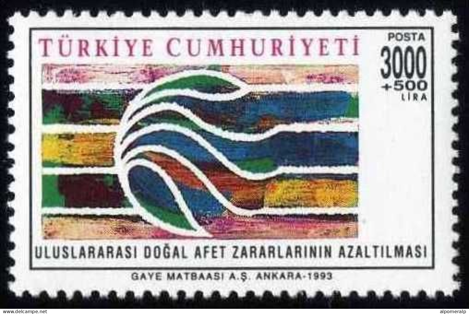 Türkiye 1993 Mi 3004 MNH International Day For Natural Disaster Reduction - Ongebruikt