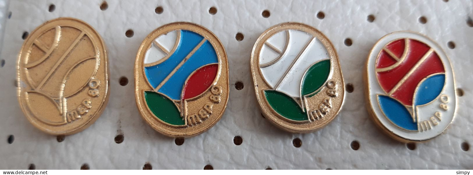 Junior European Basketball Championship Celje 1980 Slovenia Ex Yugoslavia Pins - Baseball