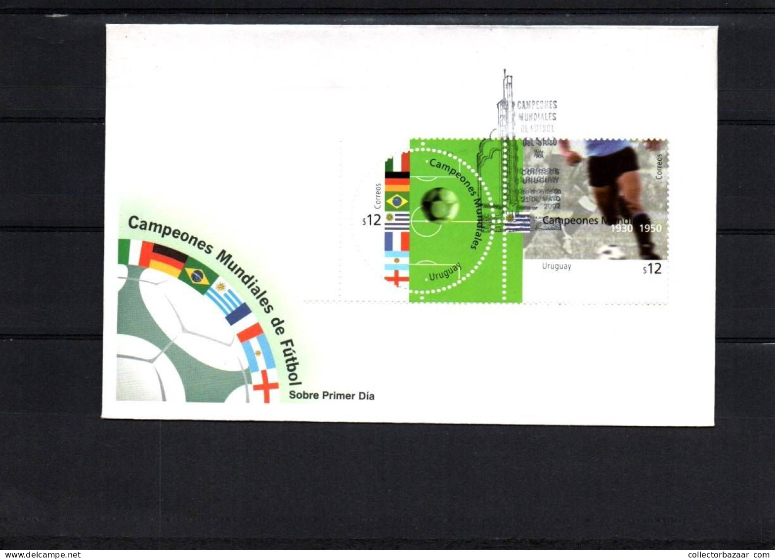 World Football Champions 2002 Joint Issue FDC Cover From Uruguay Round Stamps - 2002 – South Korea / Japan