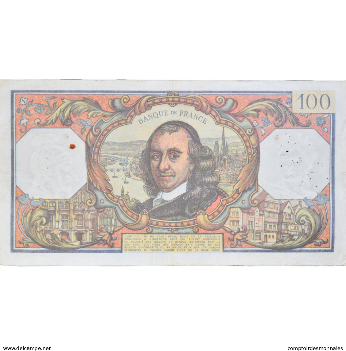 France, 100 Francs, Corneille, 1976, D.91391507, TB, Fayette:65.51, KM:149f - 100 F 1964-1979 ''Corneille''