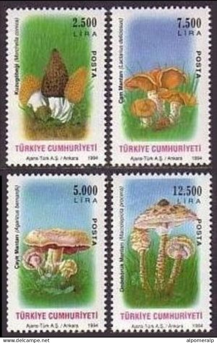 Türkiye 1994 Mi 3032-3035 MNH Mushrooms (1st/2 Issue) - Nuevos