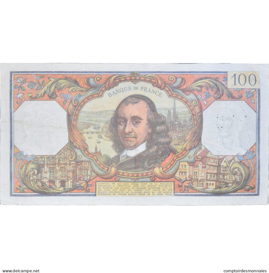 France, 100 Francs, Corneille, 1977, E.109263223, TTB, Fayette:65.58, KM:149f - 100 F 1964-1979 ''Corneille''