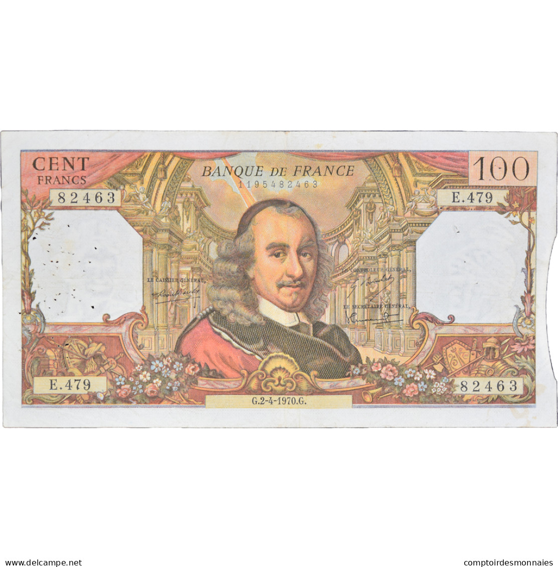 France, 100 Francs, Corneille, 1964, E.47982463, TTB, Fayette:65.31, KM:149c - 100 F 1964-1979 ''Corneille''