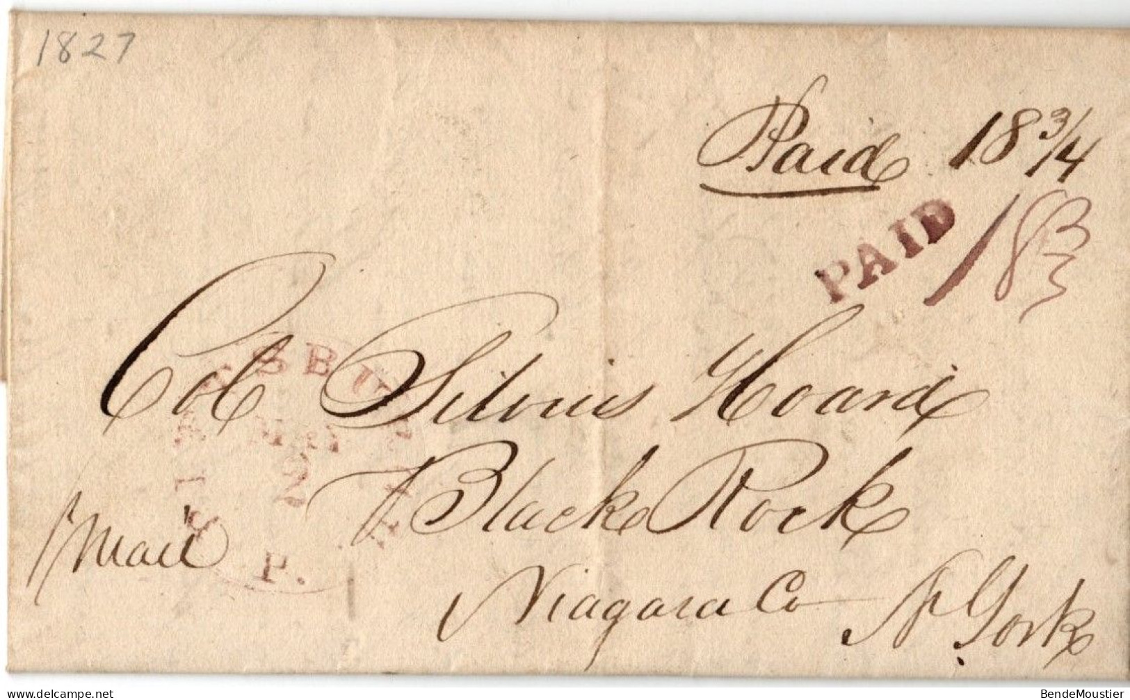 (R114) USA - Double Cancel  Paid 183/4 - Black Rock - Niagara NY - Quality 1827. - …-1845 Prephilately