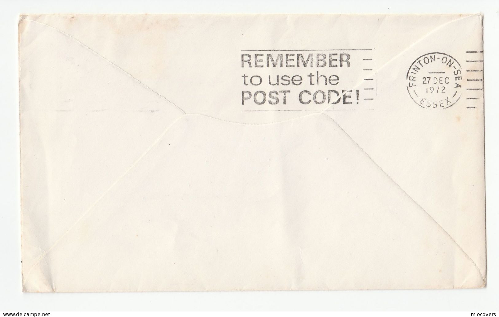1972 HONG KONG To BURTON ON SEA GB Cover Post Code Slogan China Stamps - Storia Postale