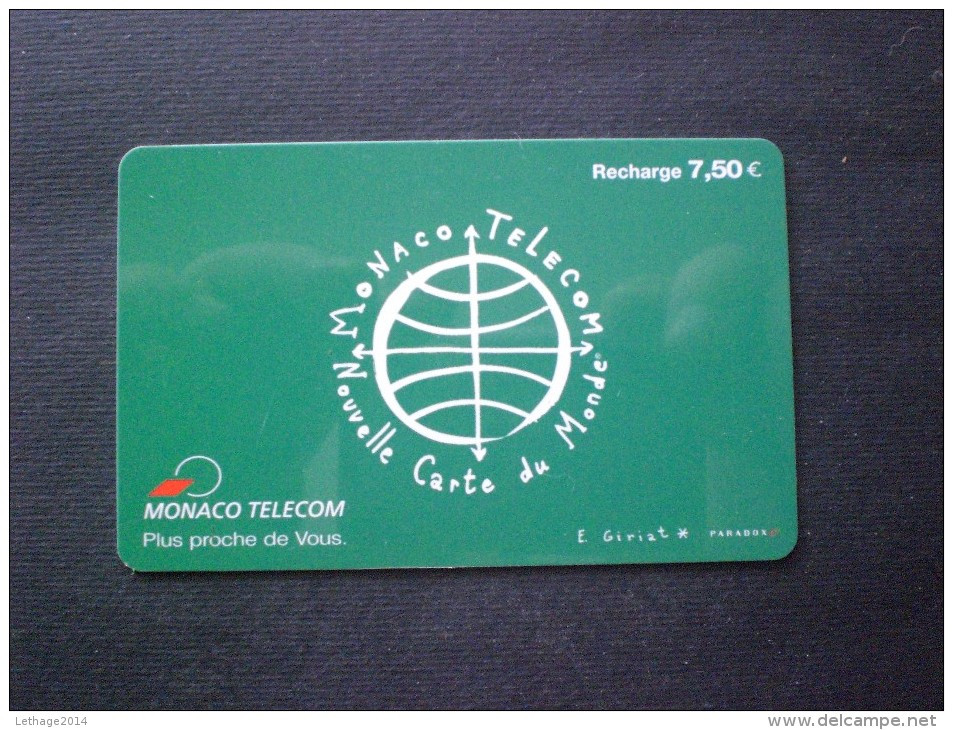 CARTE  TELEPHONE  MONACO MONTE CARLO EURO 7,50 RARE!! - Monaco