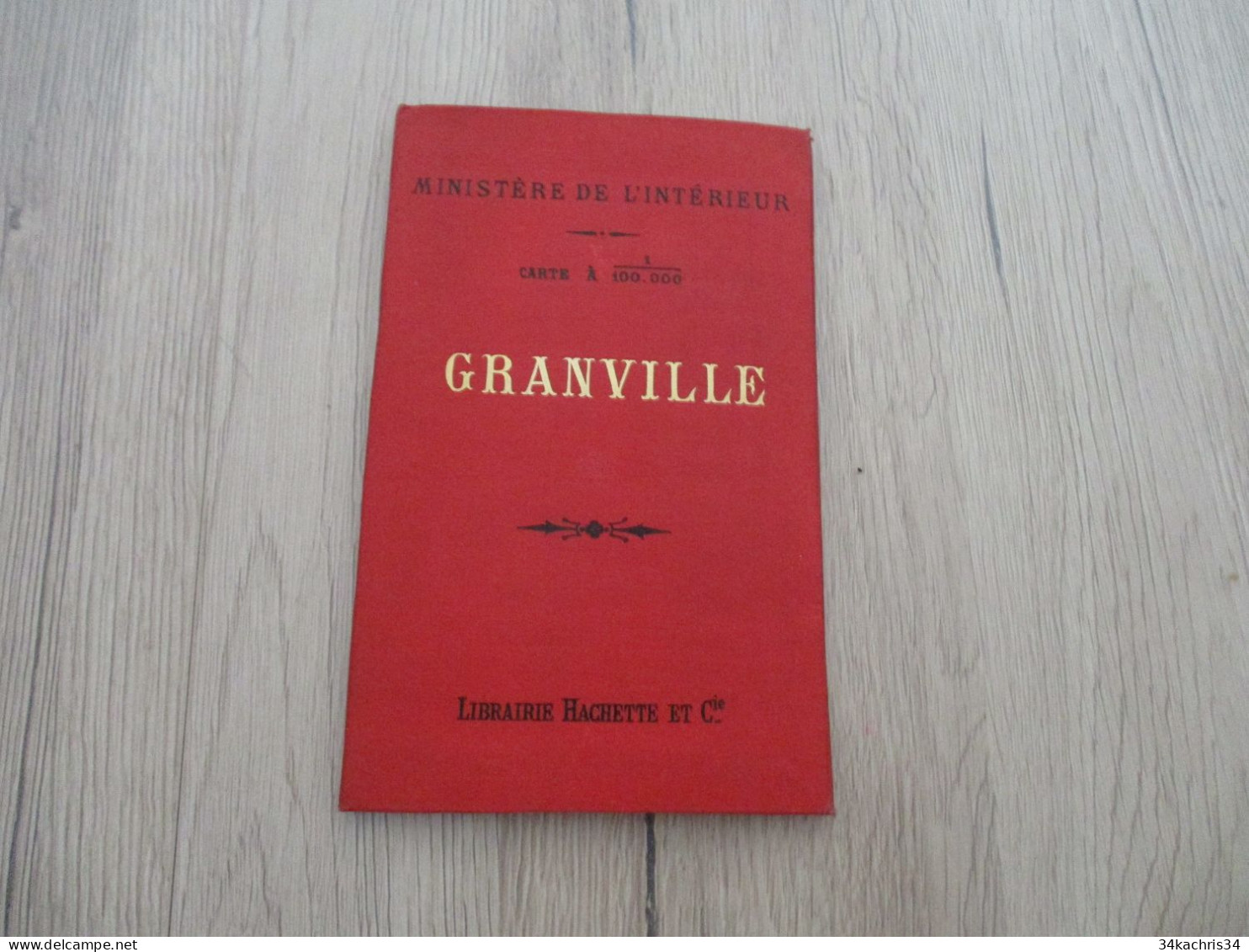 M45 Carte Du Ministère De L'intérieur Hachette Granville Manche 1889 - Geographische Kaarten
