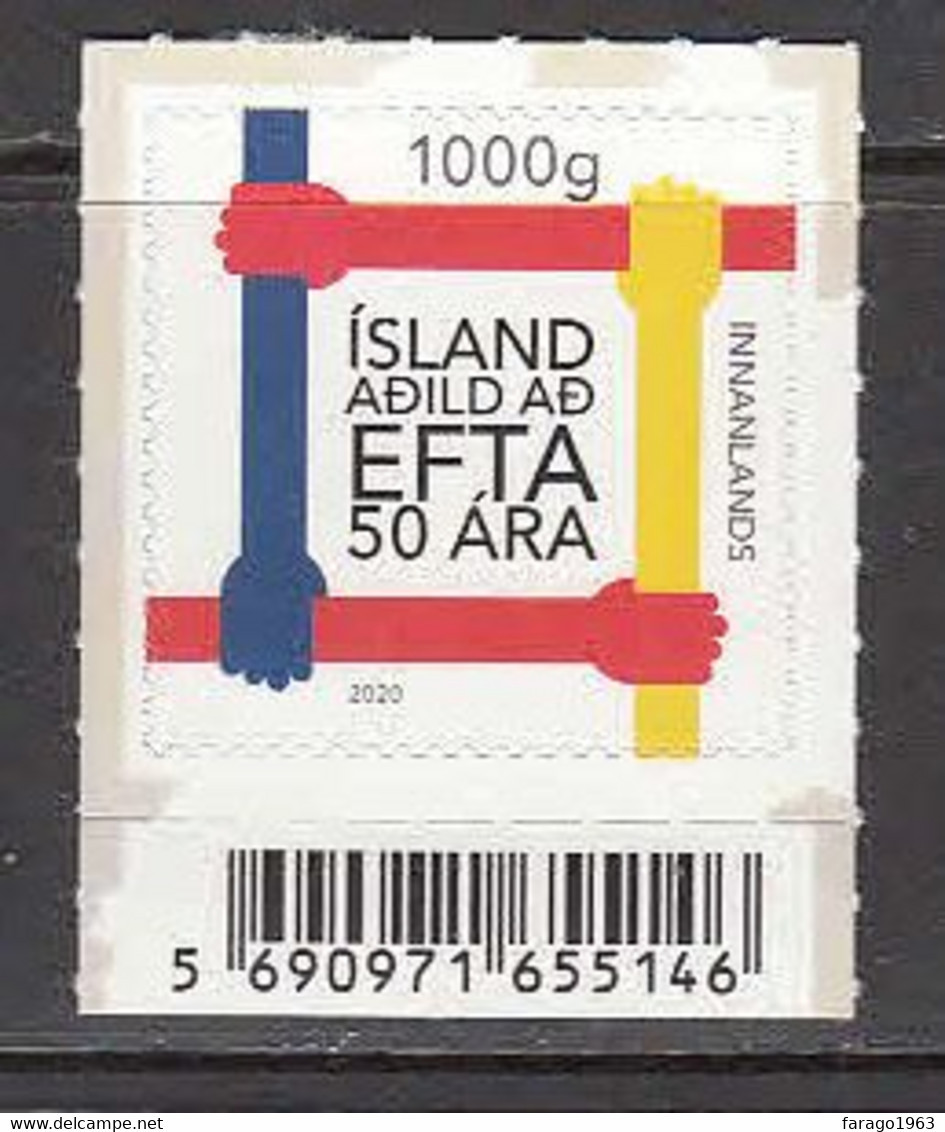 2020 Iceland EFTA Trade Area European Union Complete Set Of 1  MNH @ BELOW Face Value - Unused Stamps