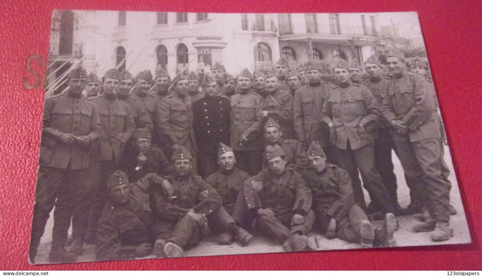 SUISSE CARTE PHOTO école De Recrues SCHWEISER ARMY ARMEE SUISSE VAUD MORGES  1917 CACHET AU DOS - Morges