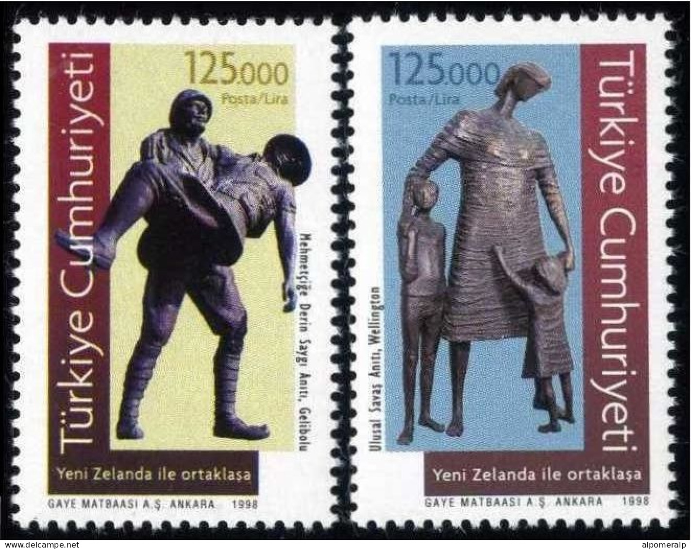 Türkiye 1998 Mi 3138-3139 MNH Wars Of Dardanelles, Joint Issue - Nuovi