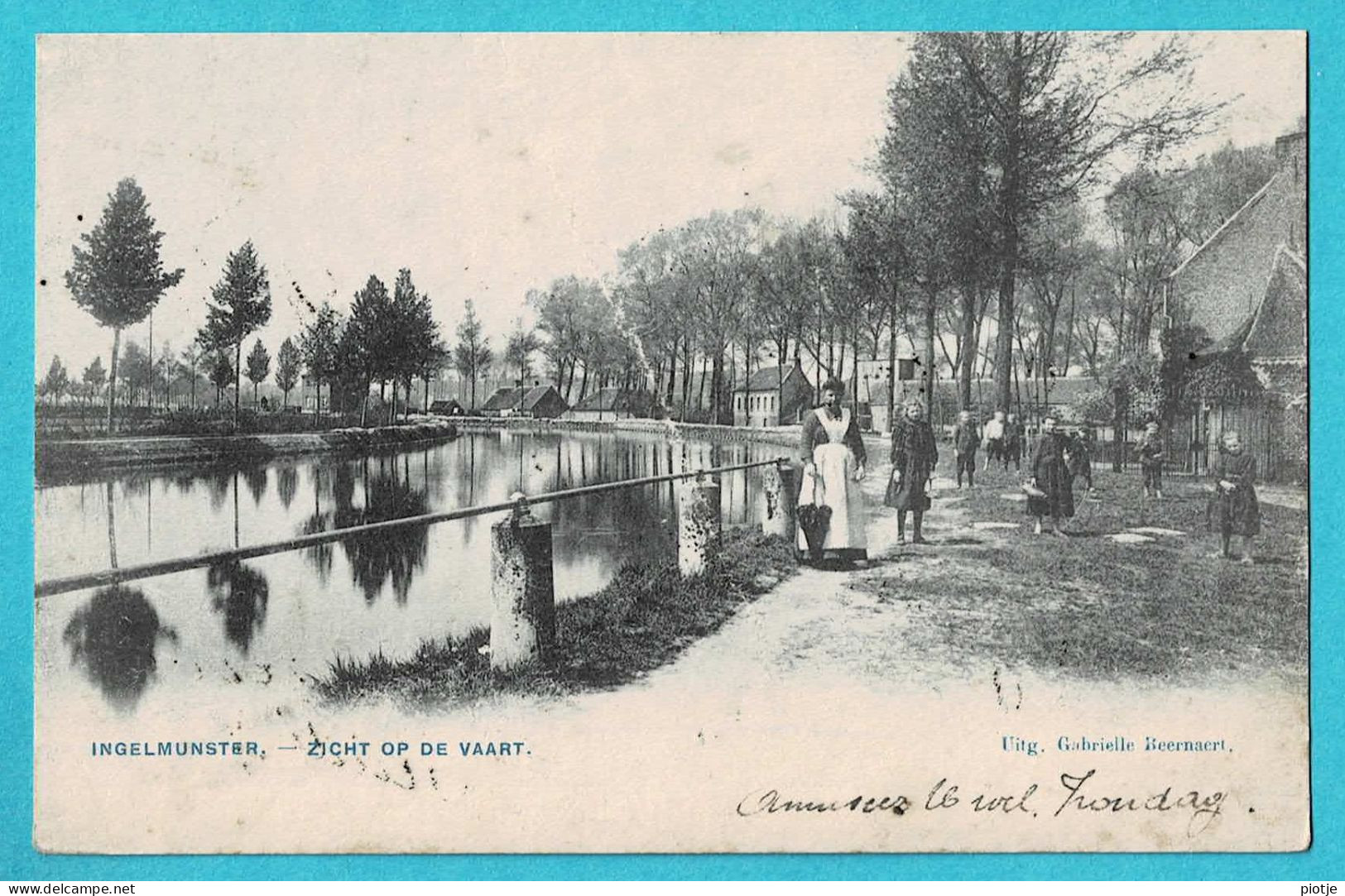 * Ingelmunster (West Vlaanderen) * (Uitg Gabrielle Beernaert) Zicht Op De Vaart, Canal, Quai, Unique, Zeldzaam, TOP - Ingelmunster