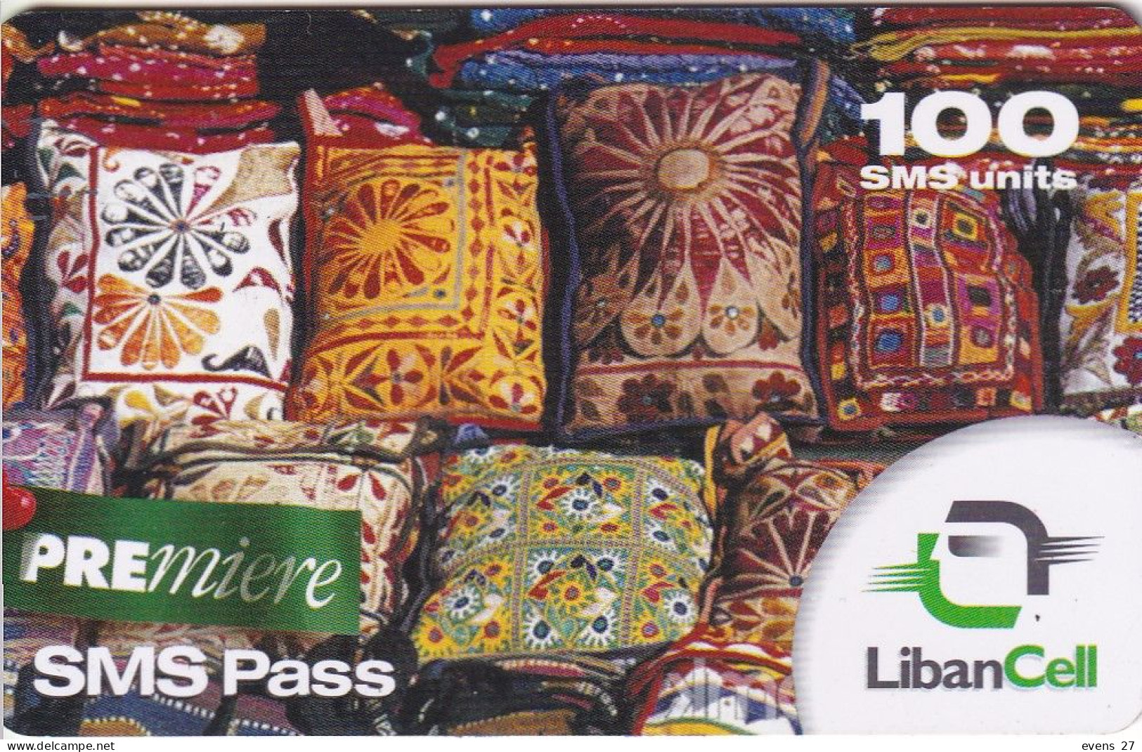 LEBANON- 100 UNITS FABRICS-USED - - Libanon