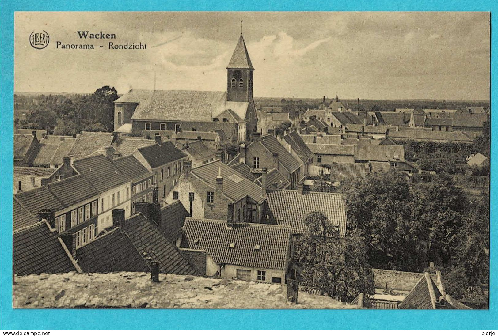 * Wakken - Wacken (Dentergem - West Vlaanderen) * (Albert, Uitg J. Claus Vanden Bossche) Panorama, église, Vue Générale - Dentergem