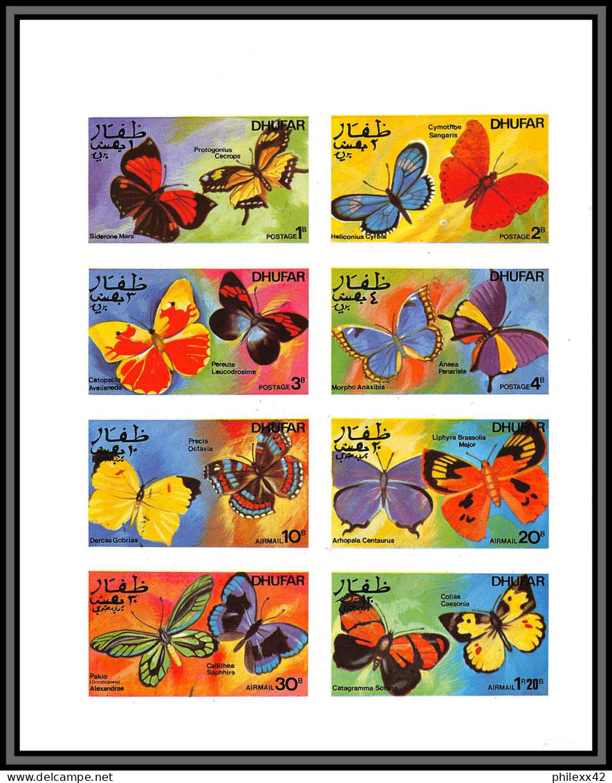 80776 Dhufar N° TB Neuf ** MNH Papillons Butterflies Schmetterlinge 1977 Non Dentelé Imperf - Scotland