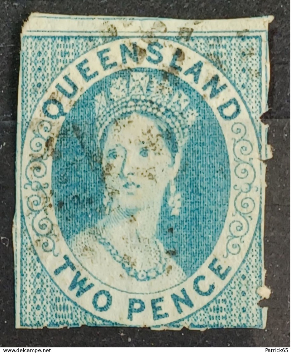 Queensland Queen Victoria Imperf Jaar 1876 Wmk.Crown On Q--  Used - Gebruikt