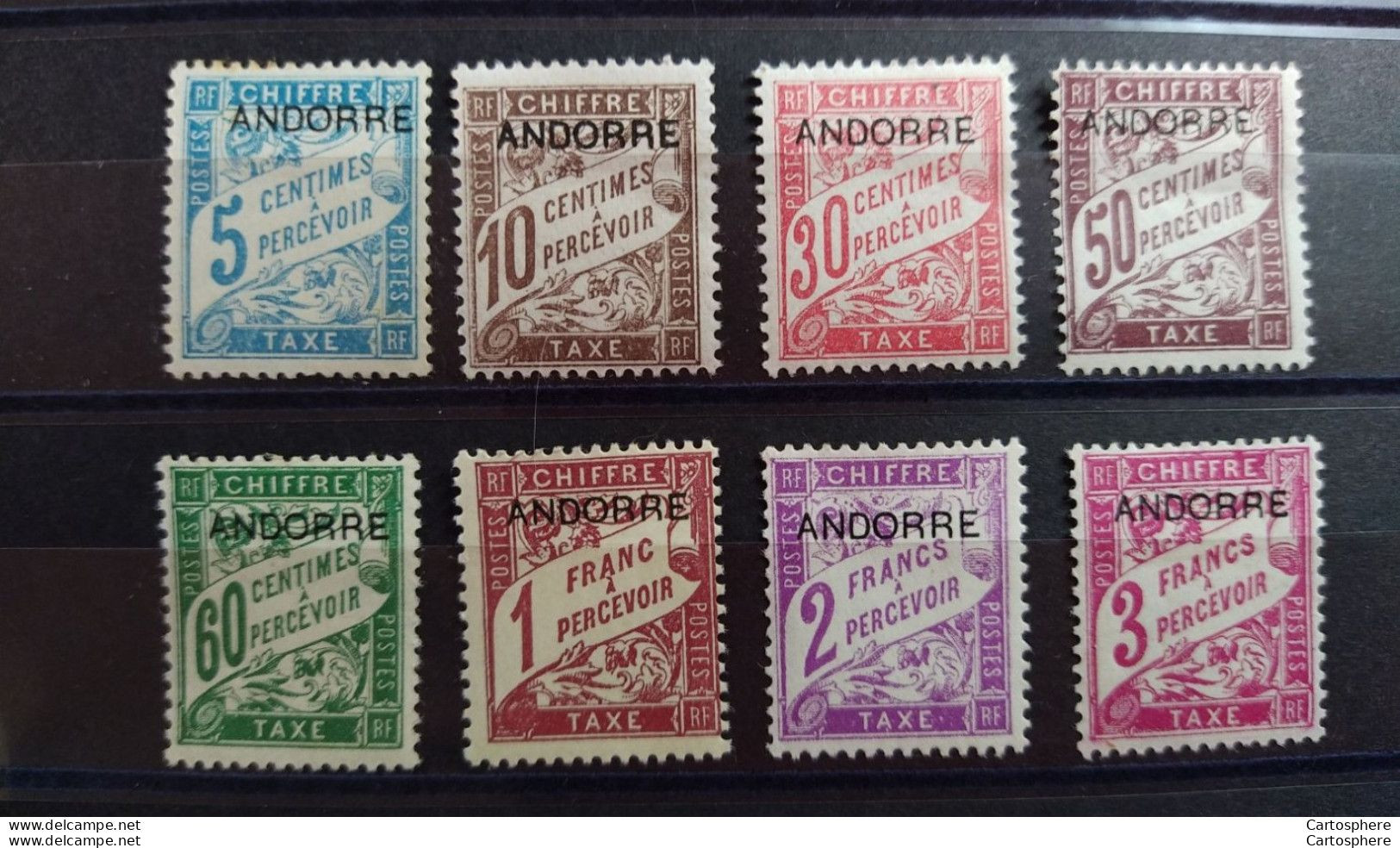 Andorre Français - Taxe YT N° 1 à 8 * - Neuf Avec Charnière - 1931 Et 1932 - Unused Stamps