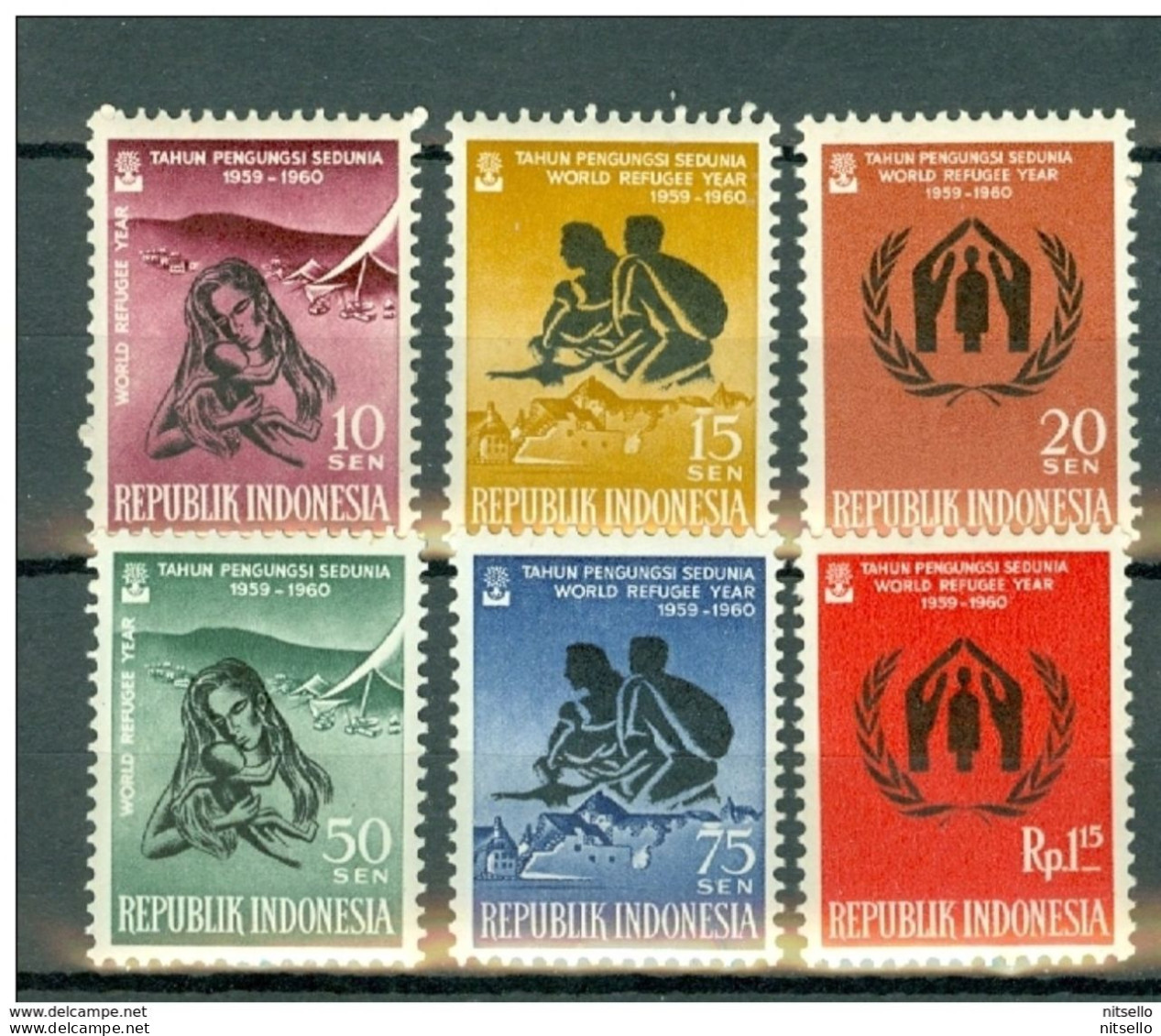 LOTE 1697  ///  (C077) INDONESIA   YVERT Nº: 209 / 214** MNH - Indonesia