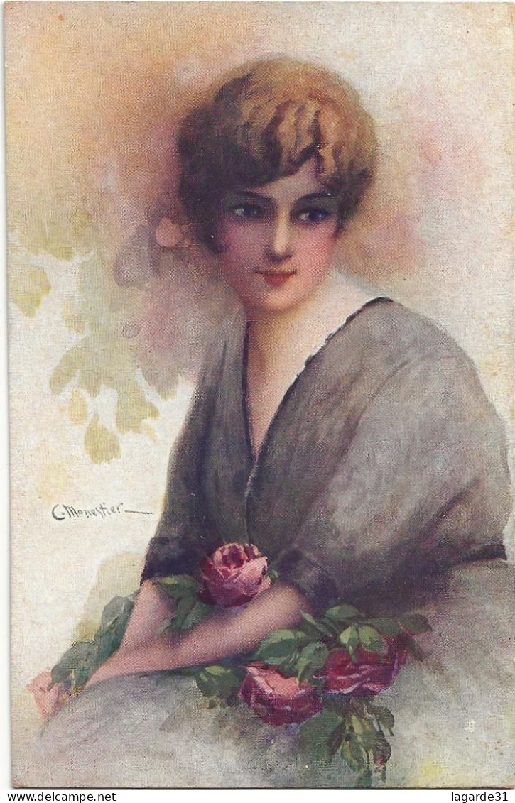 Femme Avec Bouquet De Fleurs - Monestier - Monestier, C.