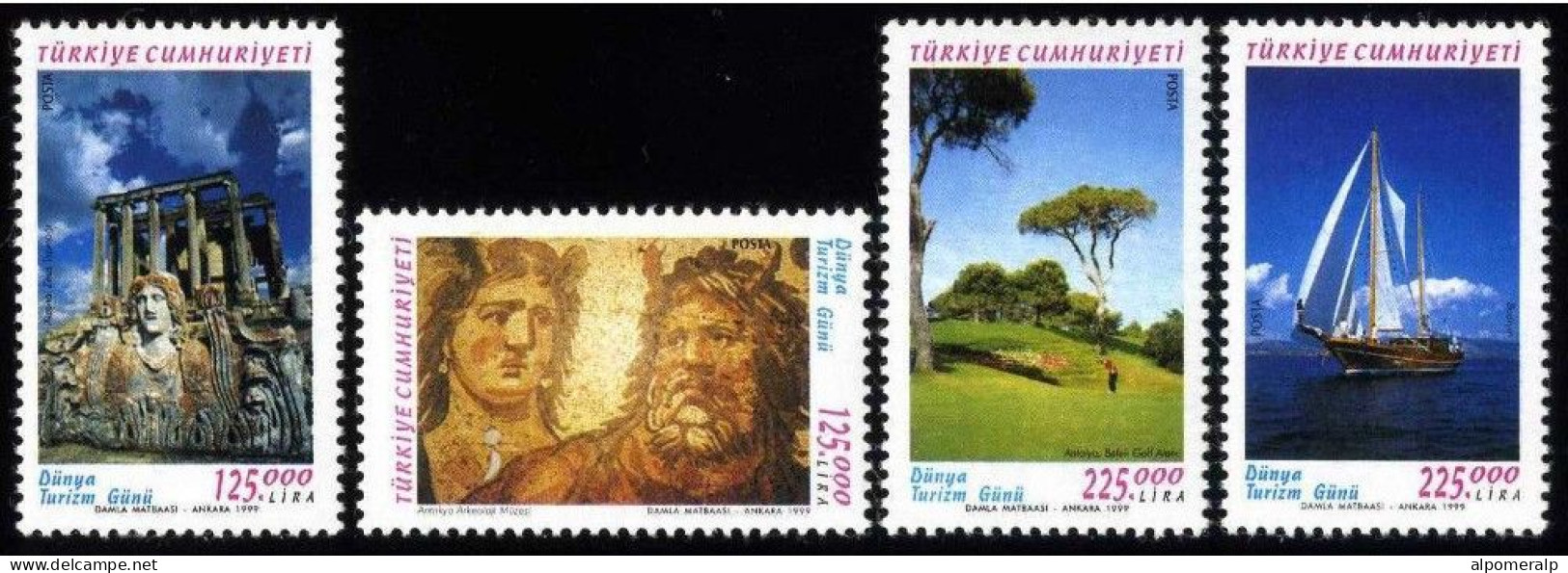 Türkiye 1999 Mi 3191-3194 MNH World Tourism Day - Unused Stamps