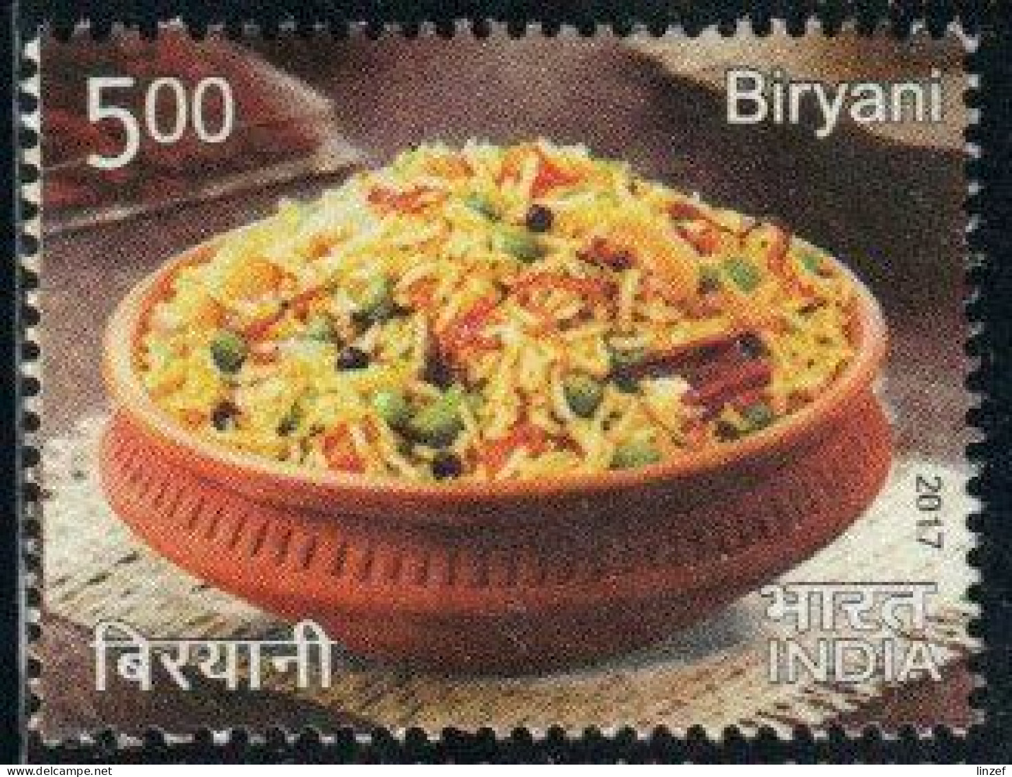 Inde 2017 Yv. N°2941 - Cuisine Régionale, Biryani  - Oblitéré - Oblitérés