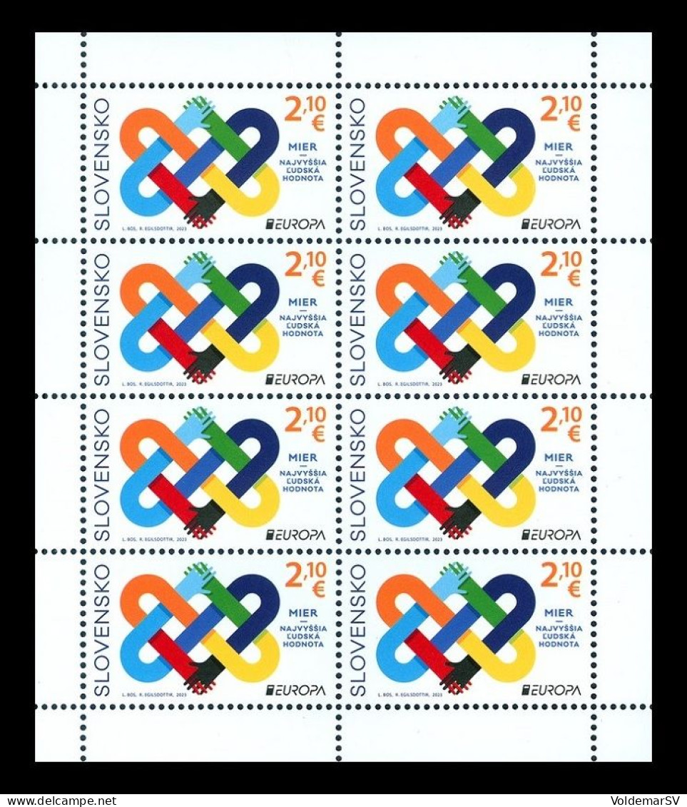 Slovakia 2023 Mih. 991 Europa. Peace - The Highest Value Of Humanity (M/S) MNH ** - Ongebruikt