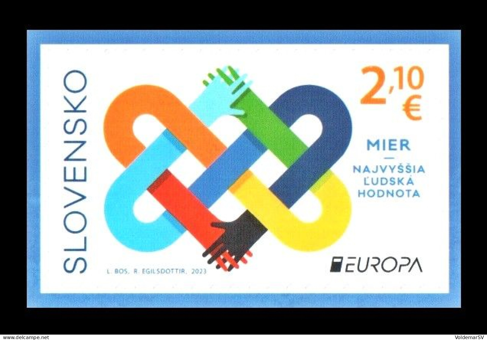 Slovakia 2023 Mih. 992 Europa. Peace - The Highest Value Of Humanity (self-adhesive) MNH ** - Unused Stamps