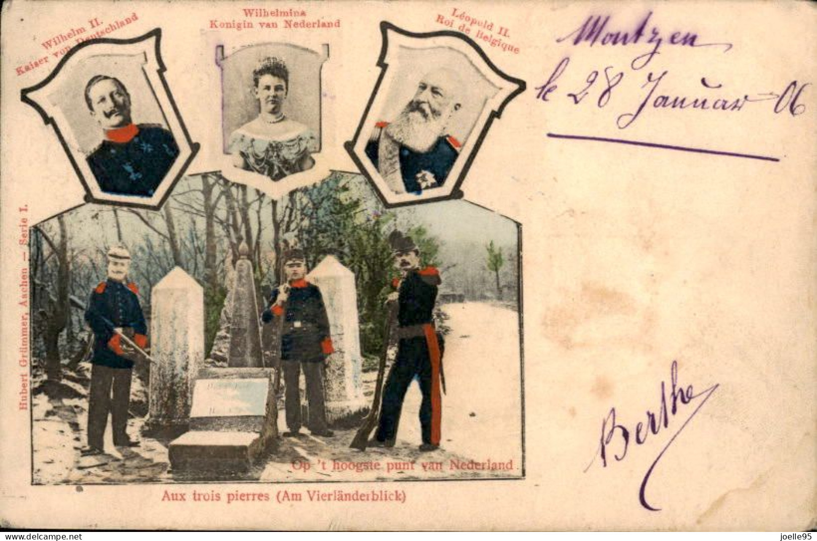 Vaals - Vierlandenblick - Zollwache - Douane - Vierlandenpunt - Bleyberg - Aachen - Neutraal Gebied - 1906 - Vaals