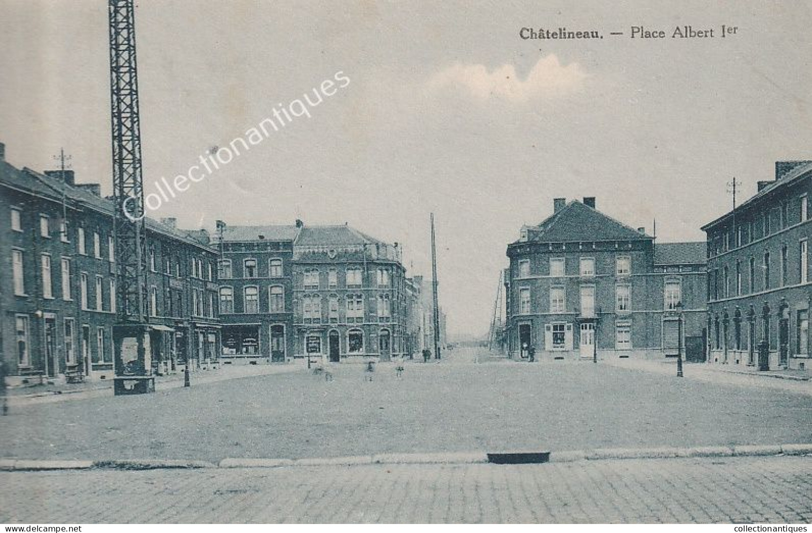 CPA Châtelineau - Place Albert 1er - Edit. Matelart - Circulée - Divisée - TTB - 1931 - Surtaxe - Châtelet