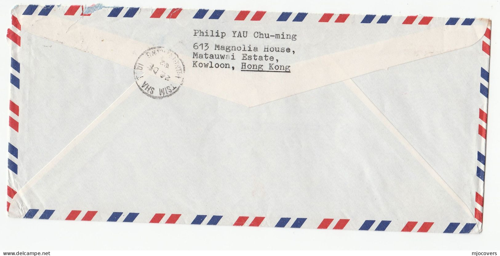 1982 Reg HONG KONG COVER Air Mail To GB Stamps China - Storia Postale