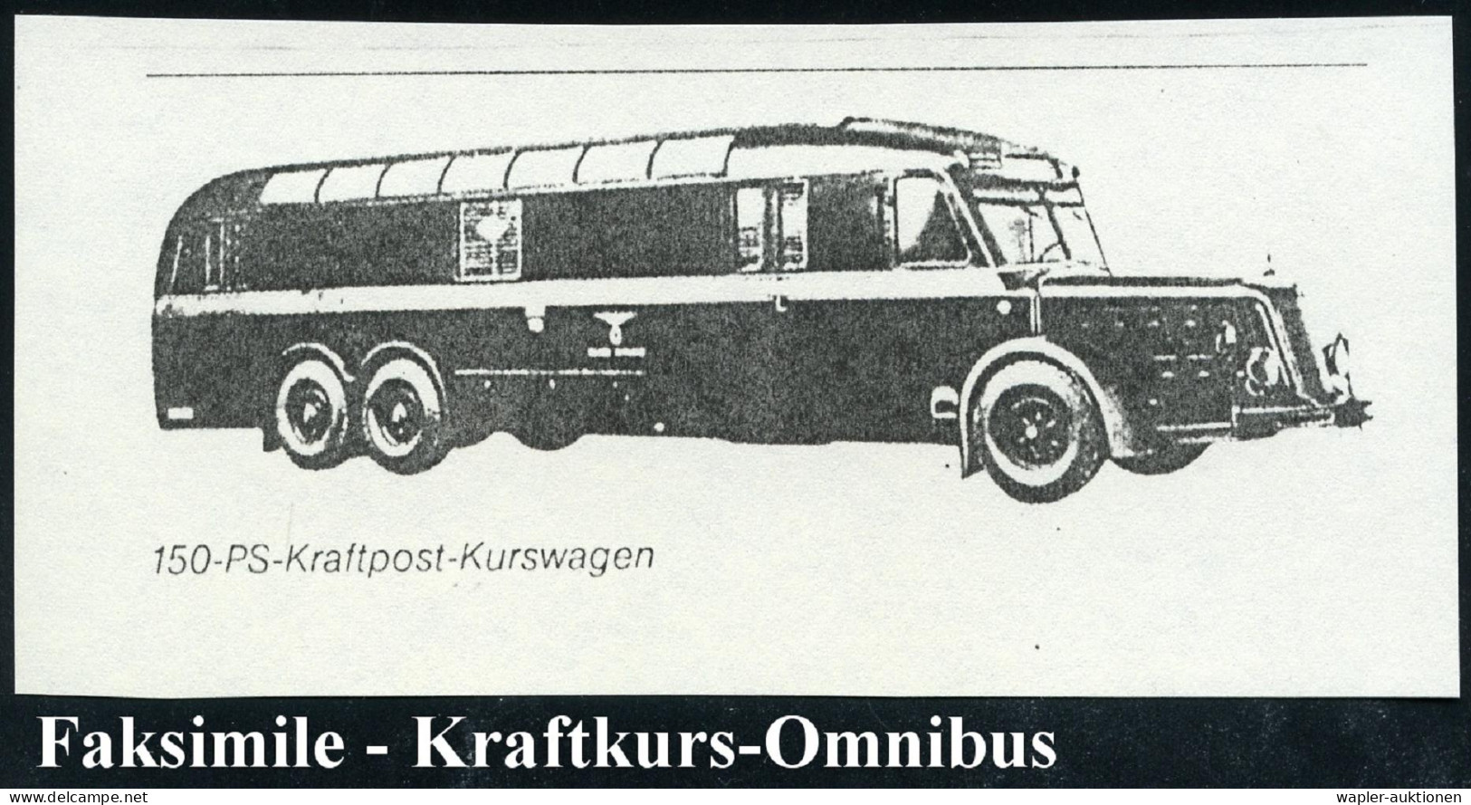 KRAFTKURSPOST - HIGWAY POST OFFICE - AUTOBUS POSTAL - AUTOBUS POSTALI - Coches