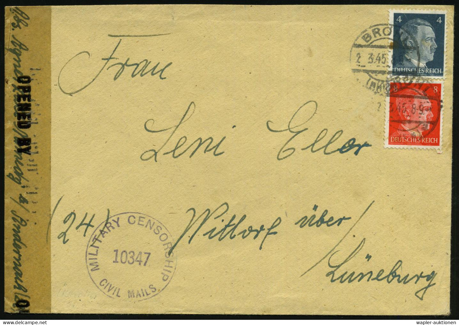 ÜBERROLLER / SPÄTE POST (Januar Bis 8.5.1945) - LATE MAIL (until May 8th, 1945) - POSTE TRES TARD (jusque à  8 Mai 1945  - 2. Weltkrieg