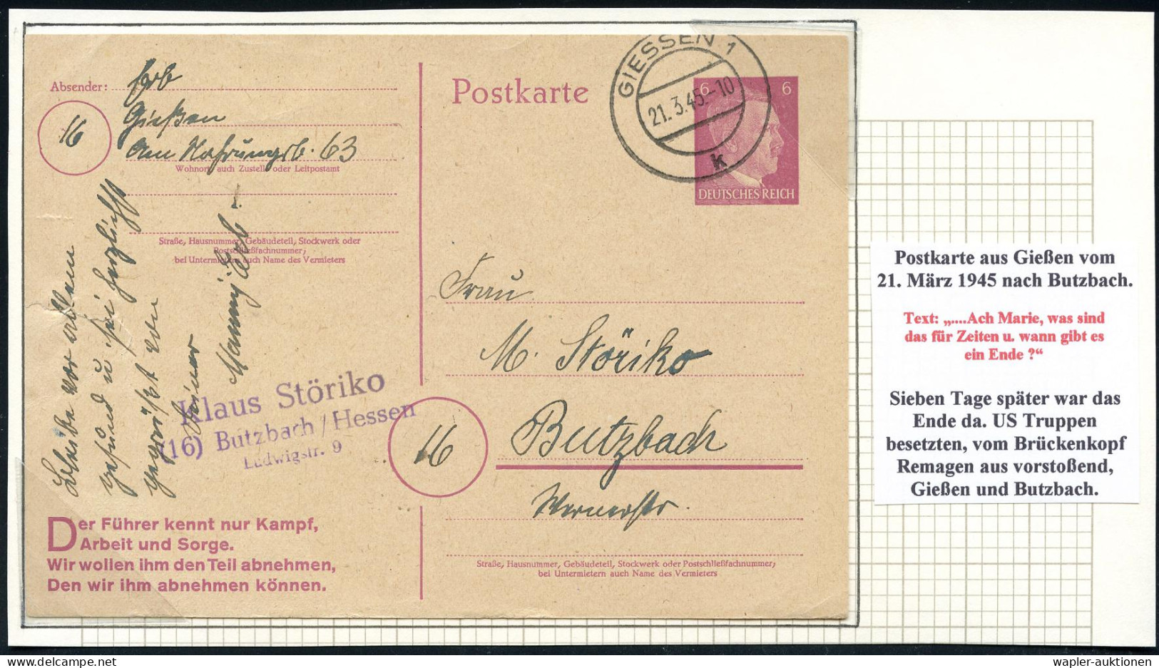 ÜBERROLLER / SPÄTE POST (Januar Bis 8.5.1945) - LATE MAIL (until May 8th, 1945) - POSTE TRES TARD (jusque à  8 Mai 1945  - WW2